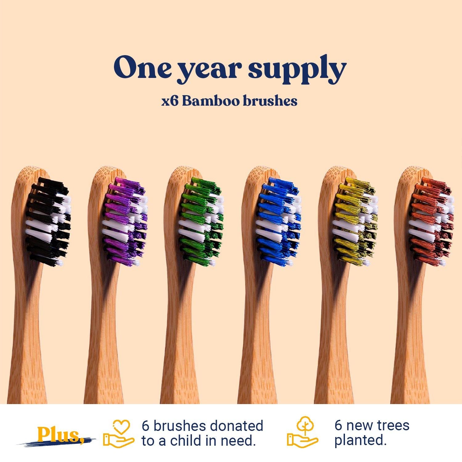 Curvy Bamboo Toothbrushes - 6-Pack - Subscribe & Save